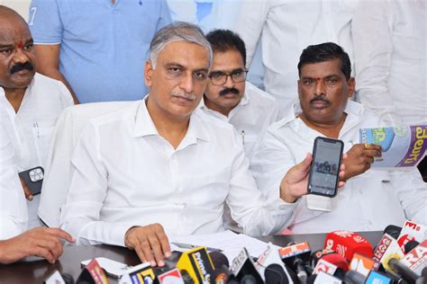 Harish Rao Calls Protests KCR KTR Skips Media