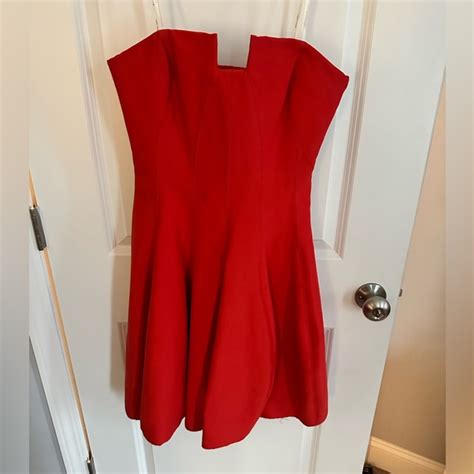 Halston Heritage Dresses Halston Structured Red Dress Poshmark