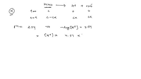 The Ph Of M Solution Of Cyanic Acid Hcno Is Calculate The