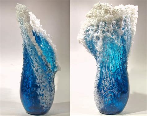 These Incredible Glass Vases Are Made To Look Like An Ocean Wave