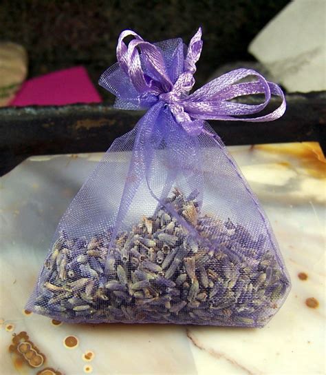 Lavender Sachet Lavender Dried Buds In Lavender Purple Organza