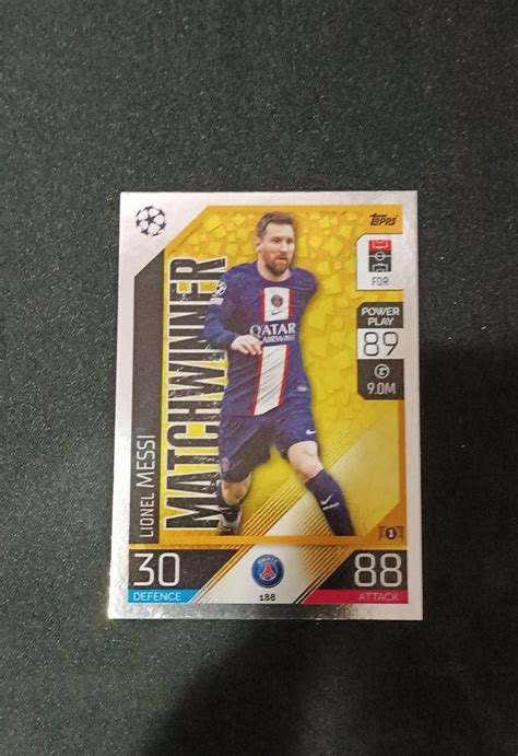 Lionel Messi MatchWinner PSG 188 Topps Match Attax 2022 23 Hobbies