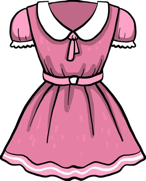 Download Short Pink Dress Illustration Vector On White Background