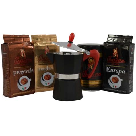 MOKA CLASSICA 3 TAZZE KIT CAFFÈ MACINATO 4X250gr Caffè Barbera Shop