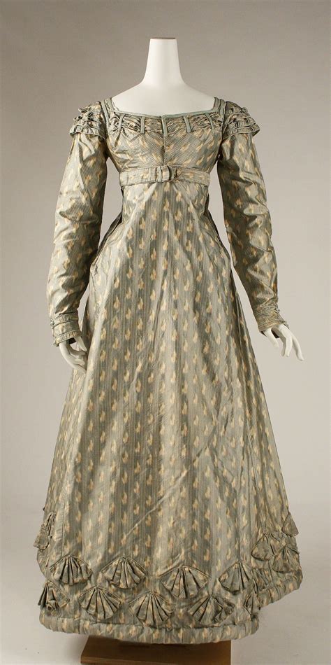 1820 British Silk Dress Image Via Met Museum Historical Dresses