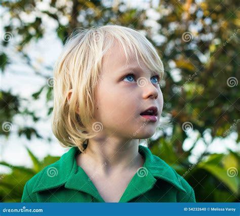 Child Looking With Wonder In Nature Stock Photo - Image: 54232640