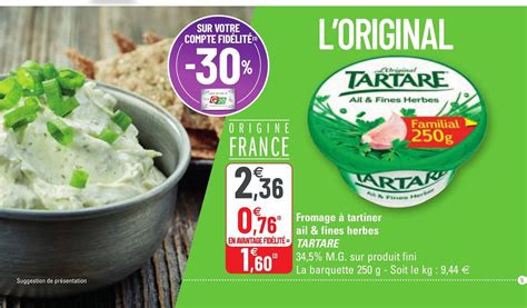 Promo Fromage À Tartiner Ail Fines Herbes Tartare chez G20