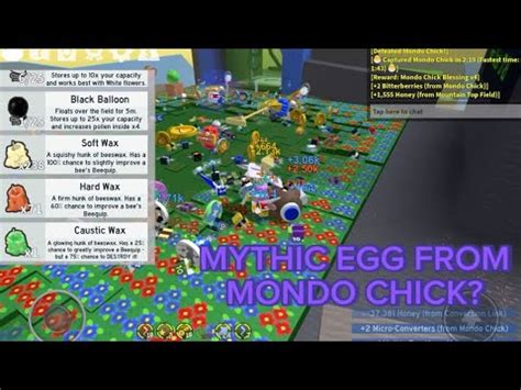 MYTHIC EGG FROM A MONDO CHICK Bee Swarm Simulator YouTube