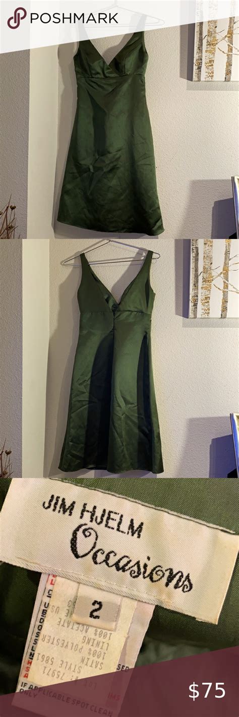 Jim Hjelm Occasions Green Bridesmaid Dress Short 2 Jim Hjelm Occasions