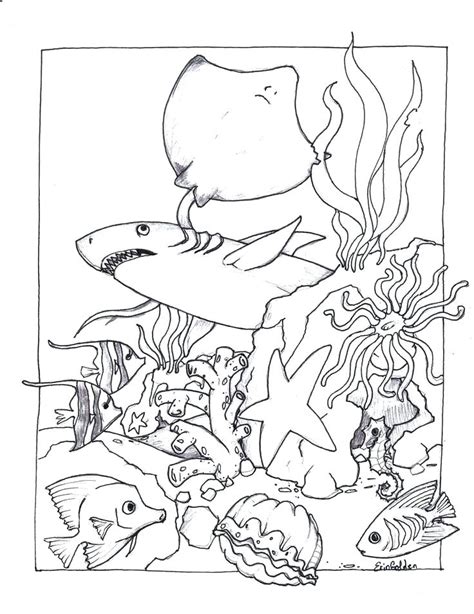 Sea Creatures Coloring Pages at GetColorings.com | Free printable ...