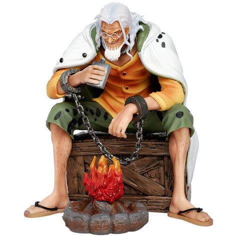 Anime One Piece Silvers Rayleigh Figure Model Toy With Box And Light