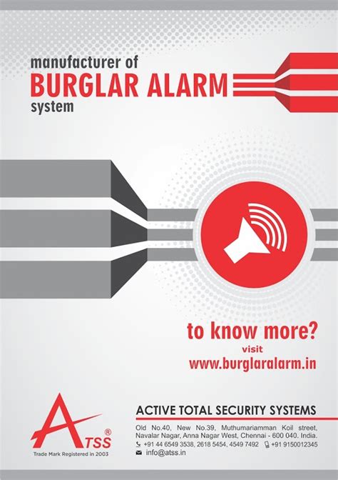 ATSS Manufacturer Of Burglar Alarm System Chennai India. - Electronic ...