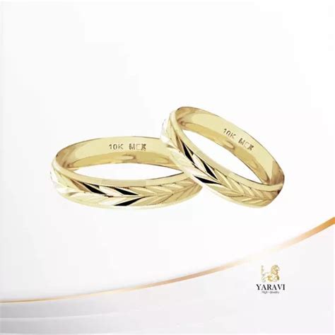 Argollas De Matrimonio Par Anillos Boda 4mm Oro 10k Clásica