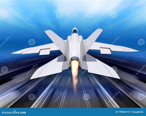 Fighter-interceptor Aircraft Stock Image - Image of lifting, rise: 19982419