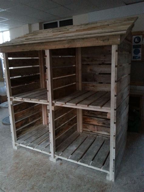 Log Store Made From Reclaimed Pallet Wood Pieces Wood Store Wood