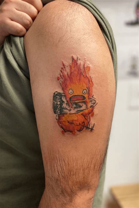 37 Howl S Moving Castle Calcifer Tattoo DipanjaliAegan