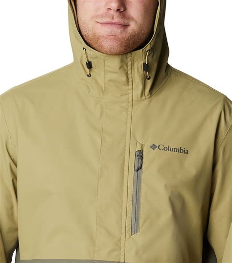 Columbia Mens Hikebound Rain Jacket Stone Green