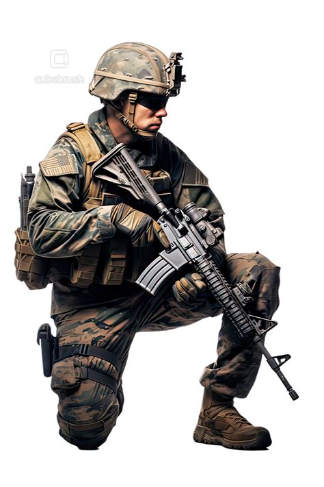 American Military Soldier Png Cutout Pack