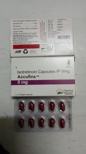 Isotretinoin ACCUFINE 5 MG SOFTGEL CAPSULE Packaging Type Strips At