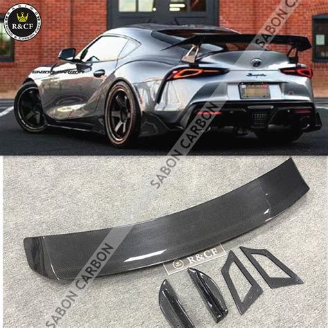 Authentic Carbon Fiber Rear Spoiler Factory Made High Wing Volt Style