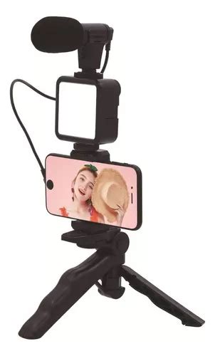 Kit Youtuber Vlog Live Tripé Celular Suporte Led E Microfone MercadoLivre