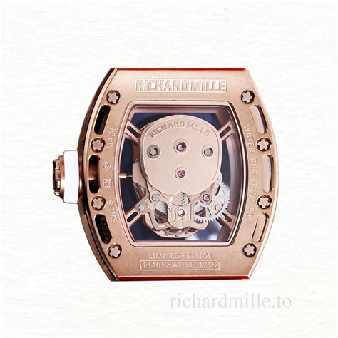 Richard Mille RM 052 Automatic Men Diamonds Skull Dial Rubber Band