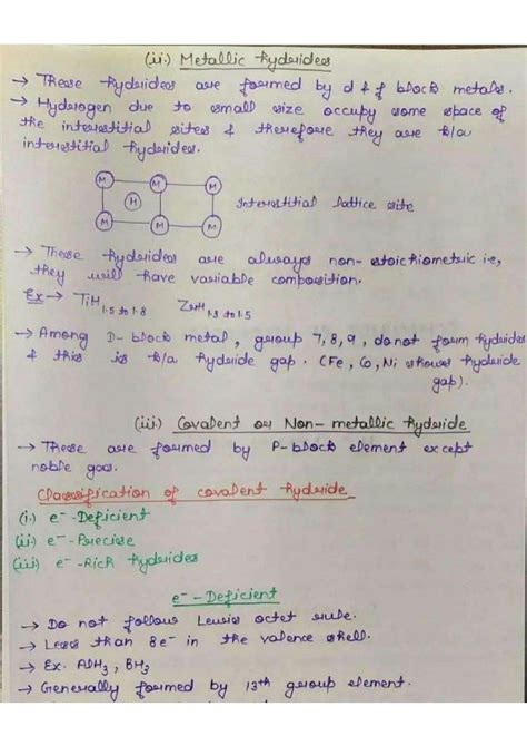 Solution Hydrogen Chapter Handwritten Notes Studypool