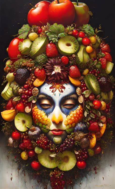 Human Face Vegetables Fruits Stock Illustrations 226 Human Face