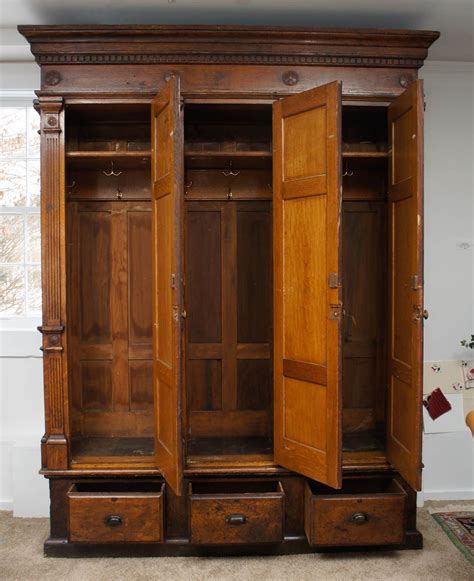 19thC. Wooden Lockers, Set of 3