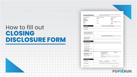 How To Fill Out A Closing Disclosure Form Youtube