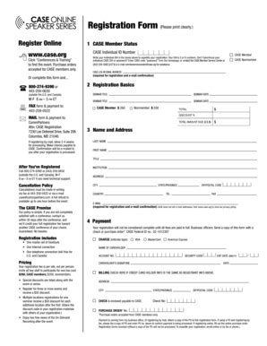 Fillable Online Case OSS Registration Form CASE Case Fax Email