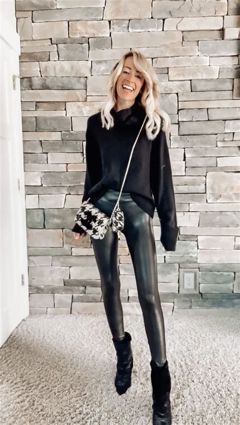 5 Ways To Wear Faux Leather Leggings • Hey Its Jenna Faux Leather