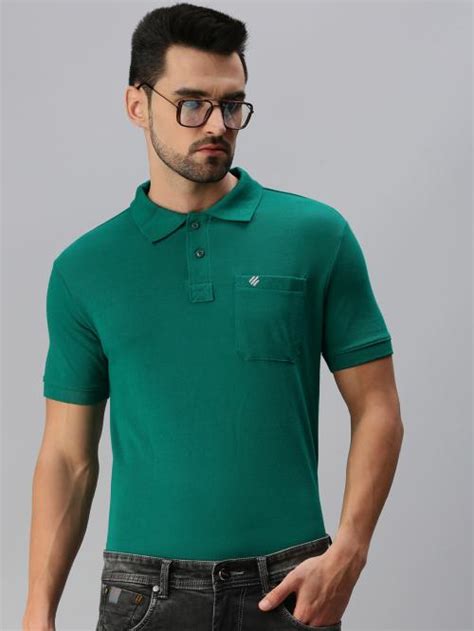 Buy Onn Mens Light Green Solid Cotton Polo T Shirt Online At Best