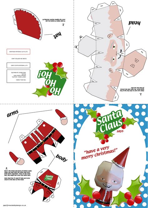 Santa Claus Paper Craft Pack Vector Download