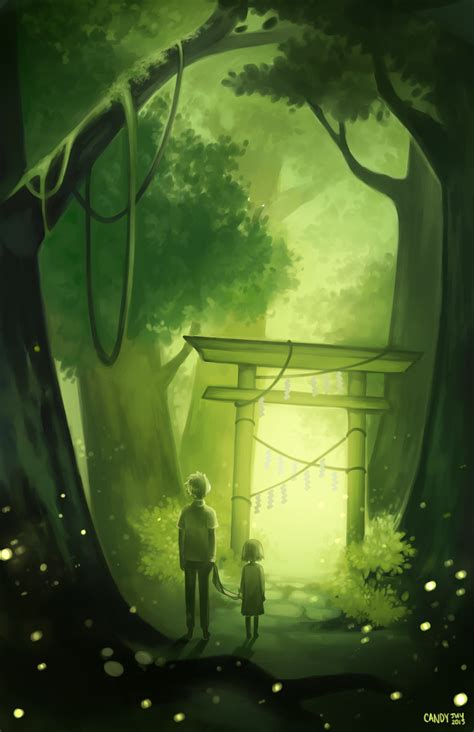 Into The Forest Of Fireflies Light Fireflies Anime Cool Anime