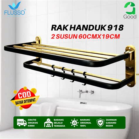 Jual Flusso Rak Jemuran Gantungan Tempat Hanger Handuk Anduk Baju Kamar