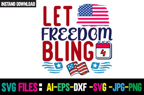 Let Freedom Bling Svg Cut File So Fontsy