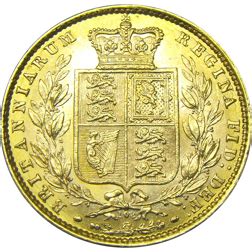 Pre Owned UK Victorian Shield Full Sovereign Gold Coin Second