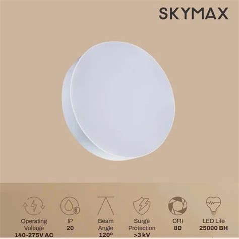 Skymax Round Surface Ceiling Panel Led Light Cool Day White Watts