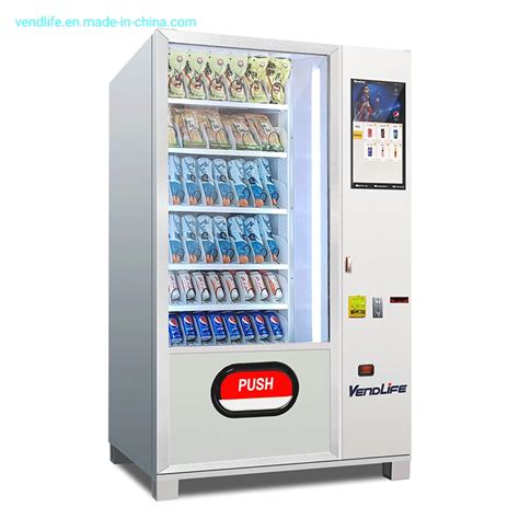 Self Touch Screen Drink Snack Vendlife Vending Machine Banknote Vending