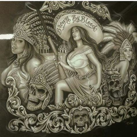 Pin By Rudy Almeras On Chicano Art Chicano Tattoos Aztec Tattoo Chicano Art Tattoos