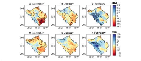 Spatial Distribution Of Mann Kendall Coefficient Mk Values P