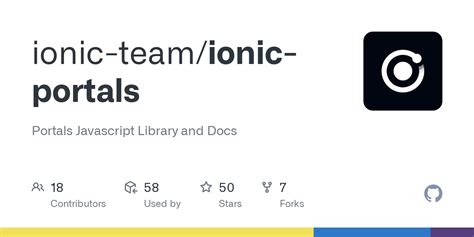 GitHub Ionic Team Ionic Portals Portals Javascript Library And Docs