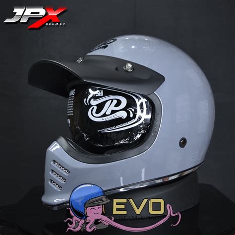 Jual HELM CAKIL JP SIGNATURE BLACK DOFF MOTIF LENGKAP BERAT 2KG