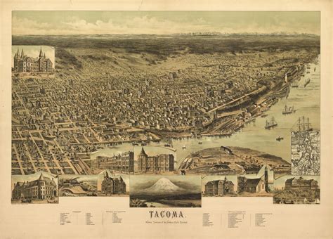 Historic Map - Tacoma, WA - 1890 | World Maps Online