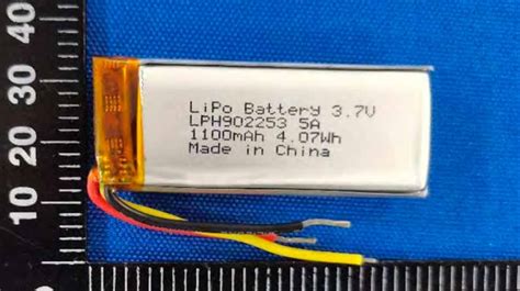 UN 38 3 MSDS Certified Lithium Polymer Battery LPH902253 1100mAh 3 7V 4