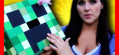 How to Make a Minecraft creeper head costume out of a cardboard box ...