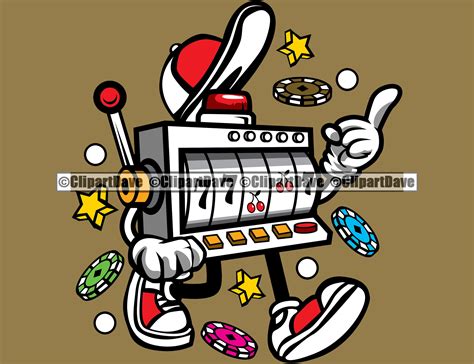 Slot Machine Cartoon Character SVG Design Game Lottery Lotto Etsy