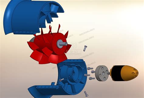 双段90mm函道风扇螺旋桨3d图纸设计模型 电机部件模型库 模型下载 Cg模型网