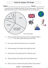 Year 6 Pie Chart Worksheets Reading Pie Graphs Worksheets Line Graph